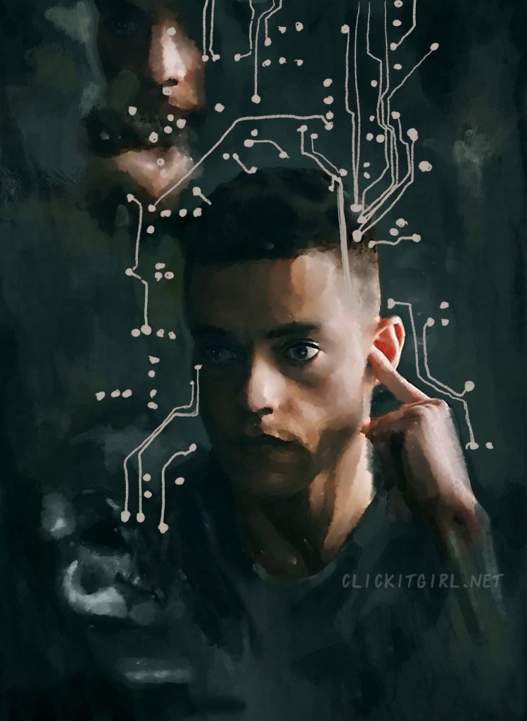 Rami Malek as Elliot in Mr. Robot